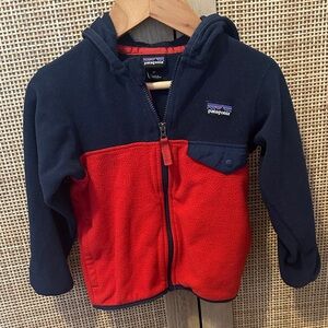 Patagonia Kids' Hoodie in Navy and Red